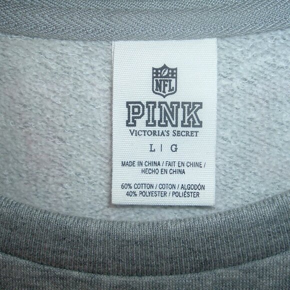 Victorias Secret PINK San Francisco 49ers Sequin BLING Sweatshirt EXCELLENT! L - Picture 3 of 4